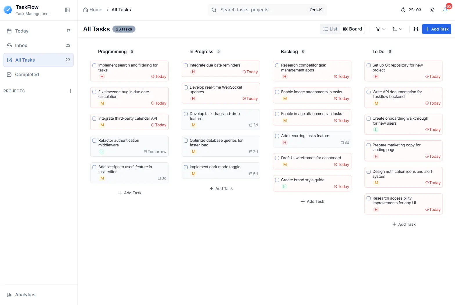 Preview of TaskFlow